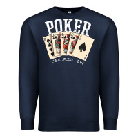 Navy poker all in royal flush lucky casino Premium Sweatshirt - linhVisuals
