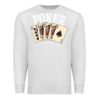 Oatmeal Heather poker all in royal flush lucky casino Premium Sweatshirt - linhVisuals