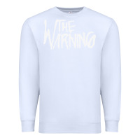 White THE WARNING Premium Sweatshirt - linhVisuals