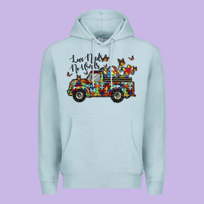 Love Needs No Words Premium Hoodie Designed By Racoondesign