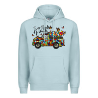Blue Mist love needs no words Premium Hoodie - RacoonDesign