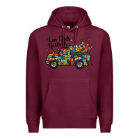 Burgundy love needs no words Premium Hoodie - RacoonDesign