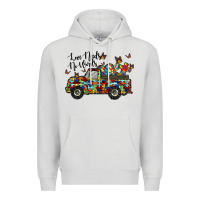 Dove Grey love needs no words Premium Hoodie - RacoonDesign
