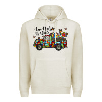 Oatmeal Heather love needs no words Premium Hoodie - RacoonDesign
