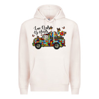 Pale Pink love needs no words Premium Hoodie - RacoonDesign