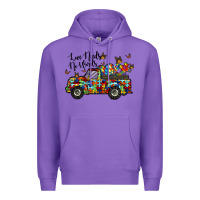 Purple love needs no words Premium Hoodie - RacoonDesign