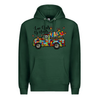 Sports Green love needs no words Premium Hoodie - RacoonDesign