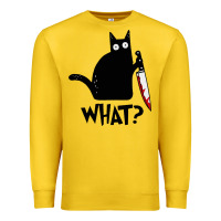 Lemon Halloween Cat With Knife What Premium Sweatshirt - linhVisuals