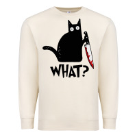Sandshell Halloween Cat With Knife What Premium Sweatshirt - linhVisuals