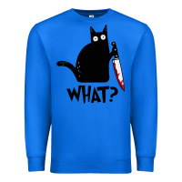 True Royal Halloween Cat With Knife What Premium Sweatshirt - linhVisuals