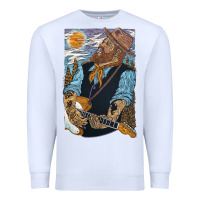 White nathaniel rateliff müsïc Premium Sweatshirt - linhVisuals