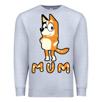 Heather Grey bluey mom Premium Sweatshirt - linhVisuals