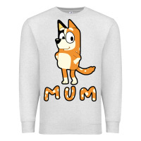 Oatmeal Heather bluey mom Premium Sweatshirt - linhVisuals