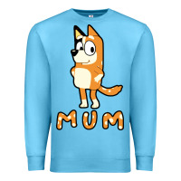 Ocean Blue bluey mom Premium Sweatshirt - linhVisuals