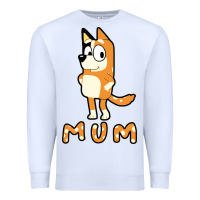 White bluey mom Premium Sweatshirt - linhVisuals