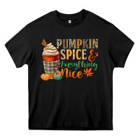 Black pumpkin spice and everything nice Heavy Core Tee - CowGirlArtShop