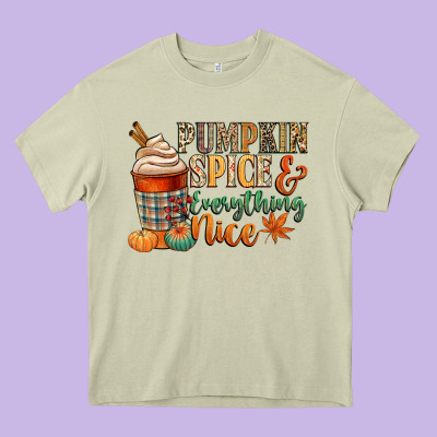 Pumpkin Spice And Everything Nice Heavy Core Tee Designed By Cowgirlartshop