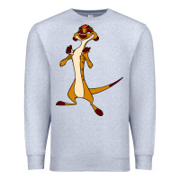 Heather Grey Timon Funny Premium Sweatshirt - linhVisuals