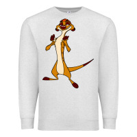 Oatmeal Heather Timon Funny Premium Sweatshirt - linhVisuals