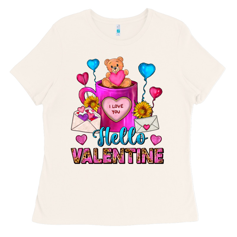 Hello Valentine Valentines Day Coffee Mug Ladies Tee by FaDigitalArtStudio | Teevron