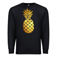 Black gold pineapple Premium Sweatshirt - linhVisuals