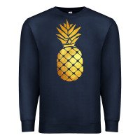 Navy gold pineapple Premium Sweatshirt - linhVisuals