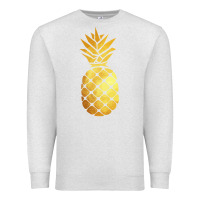 Oatmeal Heather gold pineapple Premium Sweatshirt - linhVisuals