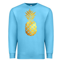 Ocean Blue gold pineapple Premium Sweatshirt - linhVisuals