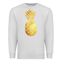 Dove Grey gold pineapple Premium Sweatshirt - linhVisuals