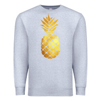 Heather Grey gold pineapple Premium Sweatshirt - linhVisuals