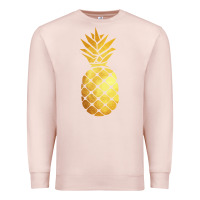 Pale Pink gold pineapple Premium Sweatshirt - linhVisuals
