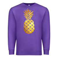 Purple gold pineapple Premium Sweatshirt - linhVisuals