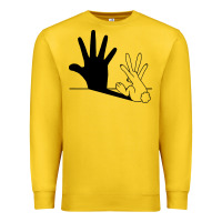 Lemon rabbit hand shadow Premium Sweatshirt - linhVisuals