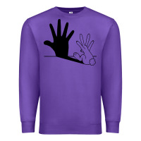 Purple rabbit hand shadow Premium Sweatshirt - linhVisuals
