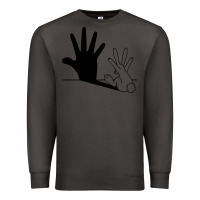 Smoke rabbit hand shadow Premium Sweatshirt - linhVisuals