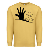 Antique Gold rabbit hand shadow Premium Sweatshirt - linhVisuals