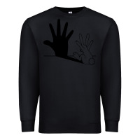 Black rabbit hand shadow Premium Sweatshirt - linhVisuals