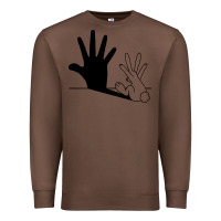 Chestnut rabbit hand shadow Premium Sweatshirt - linhVisuals