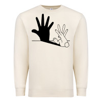 Sandshell rabbit hand shadow Premium Sweatshirt - linhVisuals