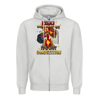 Dove Grey relax were all crazy its not competition Zipper Hoodie - JahusDesignShop