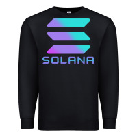Black solana cryptocurrency solana Premium Sweatshirt - linhVisuals