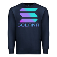 Navy solana cryptocurrency solana Premium Sweatshirt - linhVisuals
