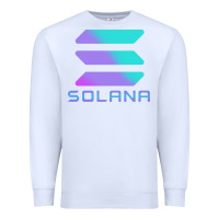 White solana cryptocurrency solana Premium Sweatshirt - linhVisuals