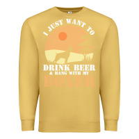 Antique Gold boxer beer dog lover t  shirt boxer beer dog lover t  shirt Premium Sweatshirt - linhVisuals