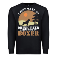 Black boxer beer dog lover t  shirt boxer beer dog lover t  shirt Premium Sweatshirt - linhVisuals