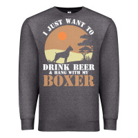 Charcoal Heather boxer beer dog lover t  shirt boxer beer dog lover t  shirt Premium Sweatshirt - linhVisuals