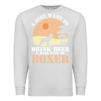 Dove Grey boxer beer dog lover t  shirt boxer beer dog lover t  shirt Premium Sweatshirt - linhVisuals