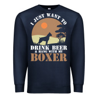 Navy boxer beer dog lover t  shirt boxer beer dog lover t  shirt Premium Sweatshirt - linhVisuals