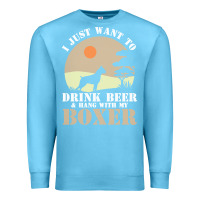Ocean Blue boxer beer dog lover t  shirt boxer beer dog lover t  shirt Premium Sweatshirt - linhVisuals
