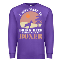 Purple boxer beer dog lover t  shirt boxer beer dog lover t  shirt Premium Sweatshirt - linhVisuals